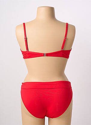 Maillot de bain 2 pièces stretch haut soutien-gorge balconnet rouge SUN PLAYA femme