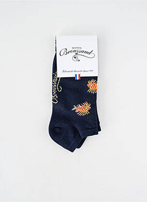 Chaussettes bleu MAISON BROUSSAUD pour homme