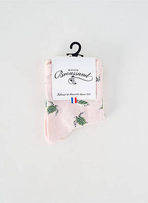Chaussettes rose MAISON BROUSSAUD pour femme