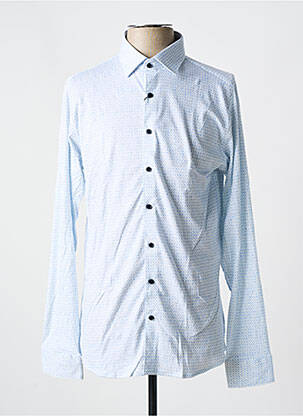 Chemise manches longues imprimé fantaisie bleu DESOTO homme