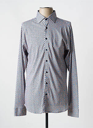 Chemise manches longues imprimé fantaisie bleu DESOTO homme