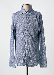 Chemise manches longues imprimé fantaisie bleu DESOTO homme
