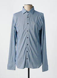 Chemise manches longues imprimé fantaisie bleu DESOTO homme