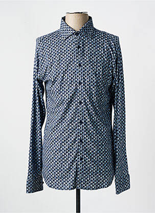 Chemise manches longues manches longues bleu DESOTO homme