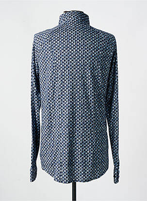 Chemise manches longues manches longues bleu DESOTO homme