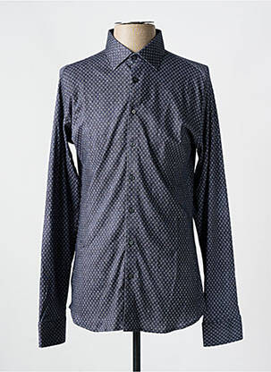 Chemise manches longues imprimé fantaisie gris DESOTO homme