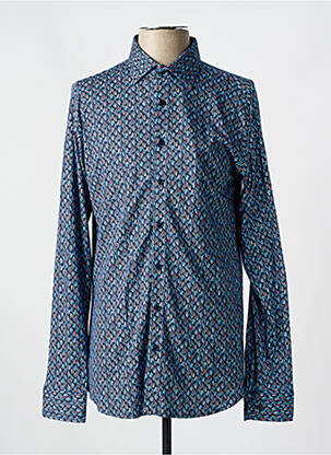 Chemise manches longues manches longues bleu DESOTO homme