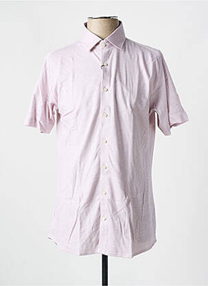 Chemise manches courtes imprimé fantaisie rose DESOTO homme