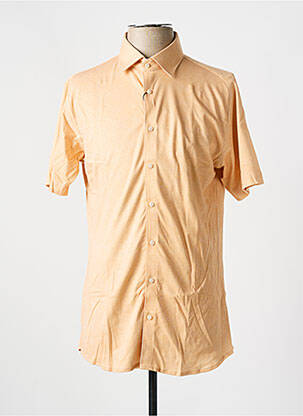 Chemise manches courtes imprimé fantaisie orange DESOTO homme