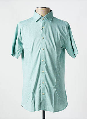 Chemise manches courtes imprimé fantaisie vert DESOTO homme