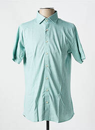 Chemise manches courtes imprimé fantaisie vert DESOTO homme