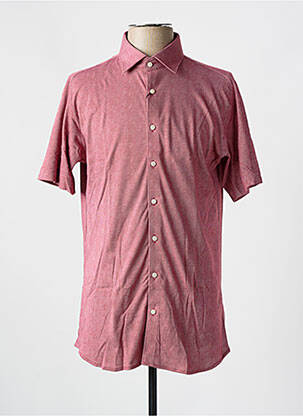 Chemise manches courtes imprimé fantaisie rouge DESOTO homme