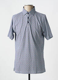 Polo coupe cintrée manches courtes bleu DESOTO homme