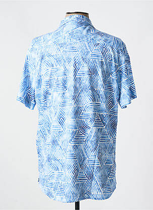 Chemise manches courtes imprimé fantaisie bleu DESOTO homme