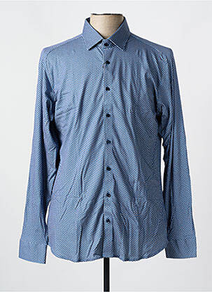 Chemise manches longues manches longues bleu DESOTO homme