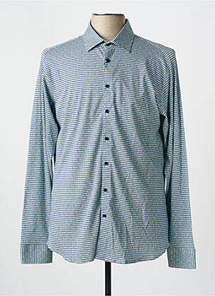 Chemise manches longues manches longues bleu DESOTO homme