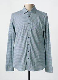 Chemise manches longues imprimé fantaisie bleu DESOTO homme