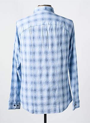 Chemise manches longues manches longues bleu DESOTO homme