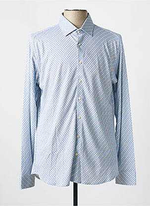 Chemise manches longues imprimé fantaisie bleu DESOTO homme