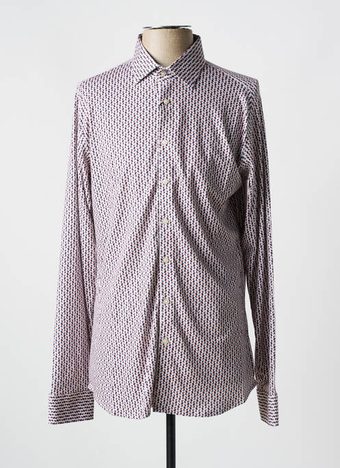 Chemise manches longues imprimé fantaisie violet DESOTO homme