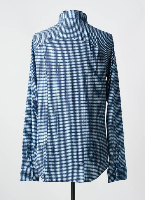 Chemise manches longues imprimé fantaisie bleu DESOTO homme