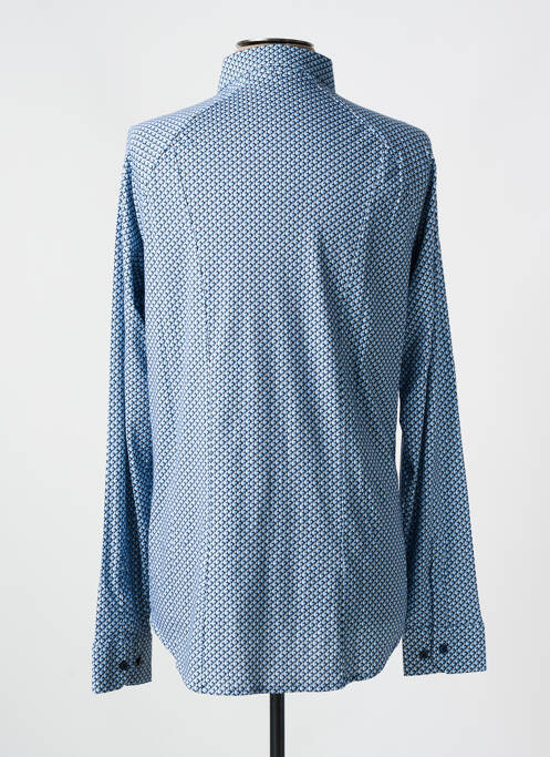 Chemise manches longues imprimé fantaisie bleu DESOTO homme