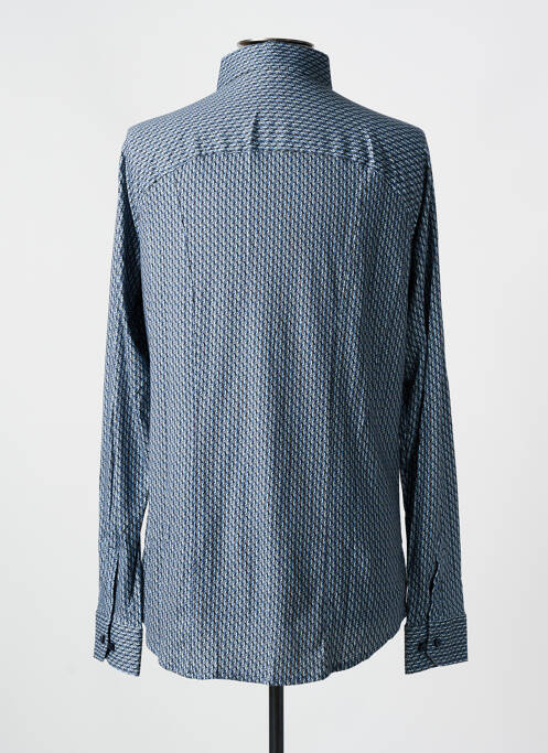 Chemise manches longues imprimé fantaisie bleu DESOTO homme