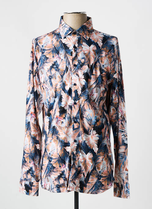 Chemise manches longues imprimé fantaisie bleu DESOTO homme