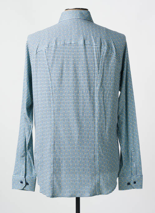 Chemise manches longues imprimé fantaisie bleu DESOTO homme