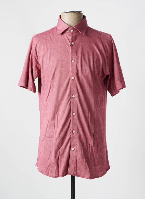 Chemise manches courtes rouge DESOTO pour homme
