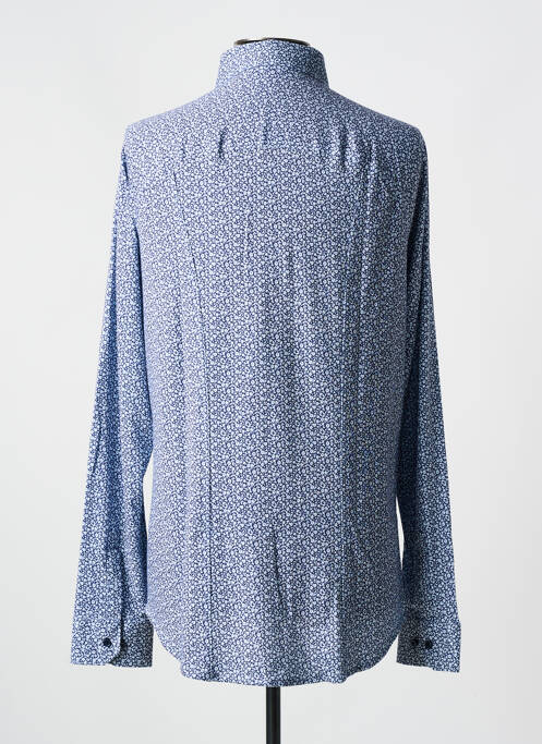 Chemise manches longues bleu DESOTO homme