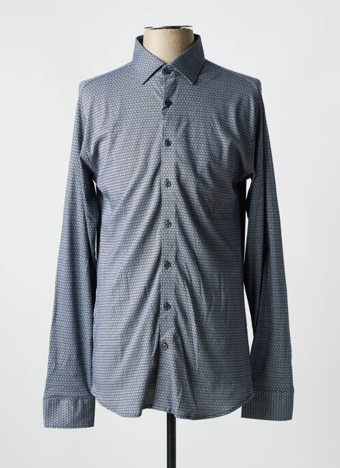 Chemise manches longues bleu DESOTO pour homme