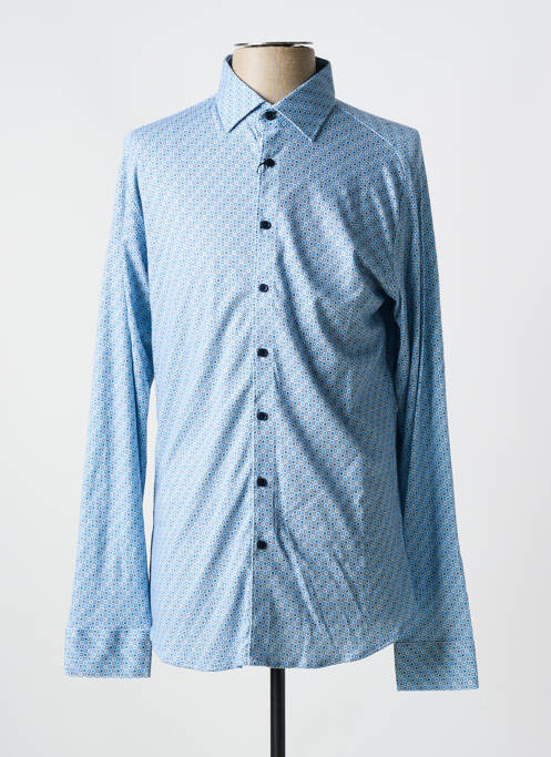 Chemise manches longues bleu DESOTO pour homme