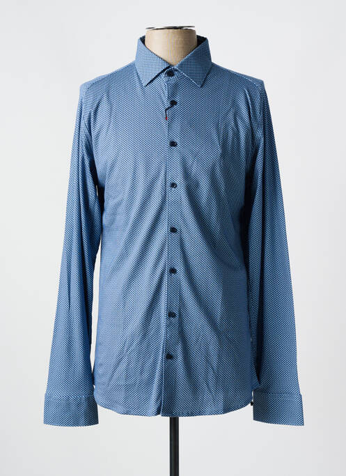 Chemise manches longues bleu DESOTO pour homme