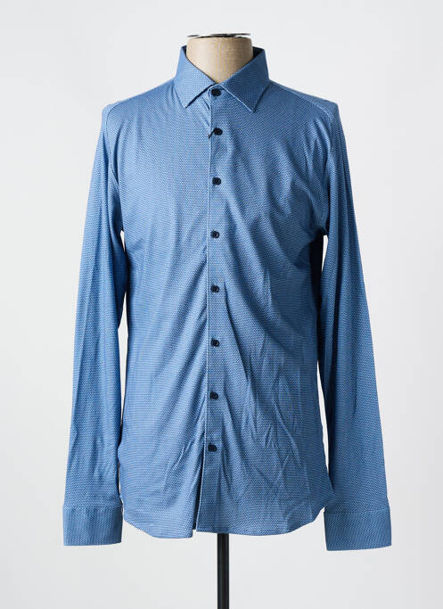 Chemise manches longues bleu DESOTO pour homme