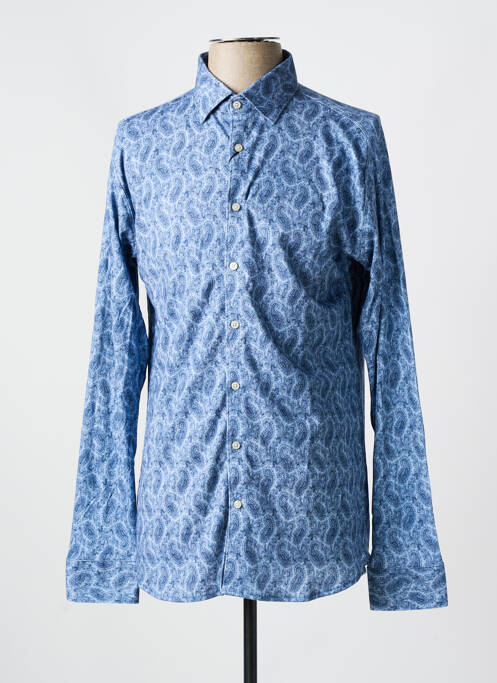 Chemise manches longues bleu DESOTO pour homme