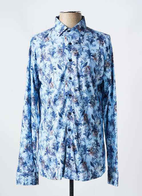 Chemise manches longues bleu DESOTO pour homme