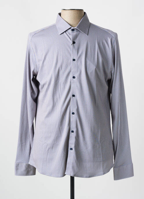 Chemise manches longues bleu DESOTO pour homme