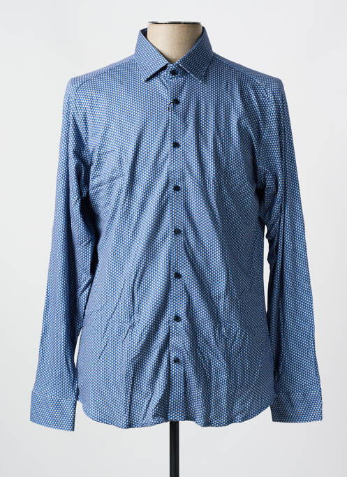Chemise manches longues bleu DESOTO pour homme