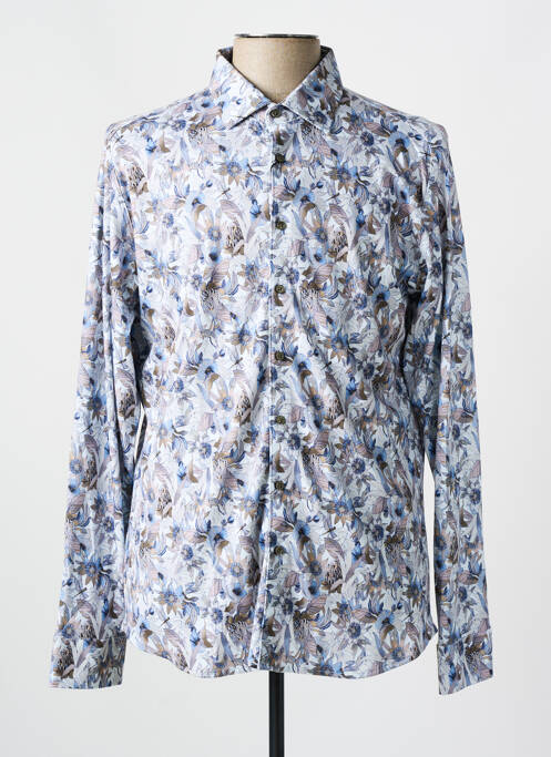 Chemise manches longues bleu DESOTO pour homme