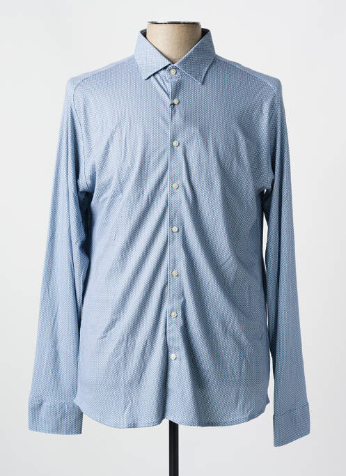 Chemise manches longues bleu DESOTO pour homme