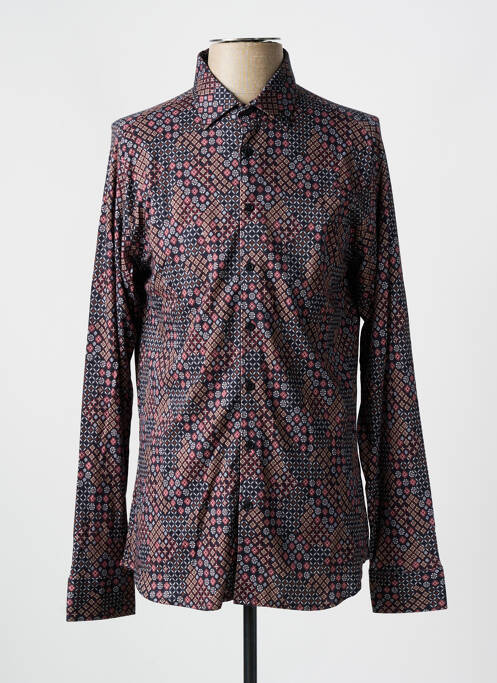 Chemise manches longues marron DESOTO pour homme