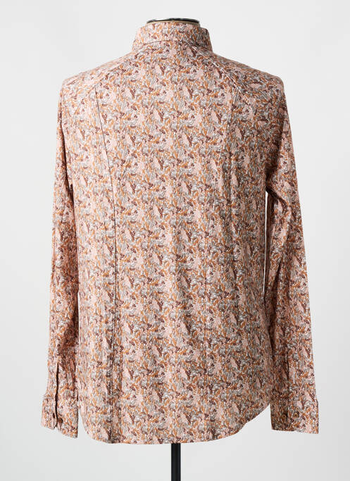 Chemise manches longues marron DESOTO pour homme