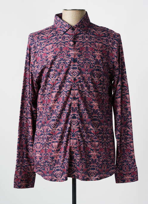 Chemise manches longues rouge DESOTO pour homme