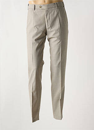 Pantalon chino fermeture zippée sous rabat avec crochet taille normale beige MEYER homme