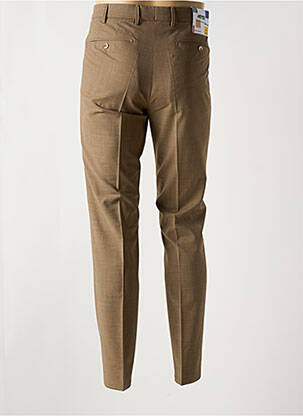 Pantalon chino fermeture zippée sous rabat avec crochet taille normale marron MEYER homme