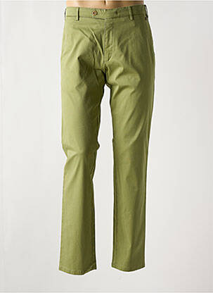 Pantalon chino fermeture zippée sous rabat avec crochet taille normale vert MEYER homme