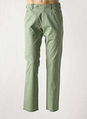 Pantalon chino fermeture zippée sous rabat avec crochet taille normale vert MEYER homme