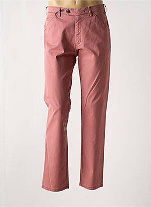 Pantalon chino fermeture zippée sous rabat avec crochet taille normale rose MEYER homme