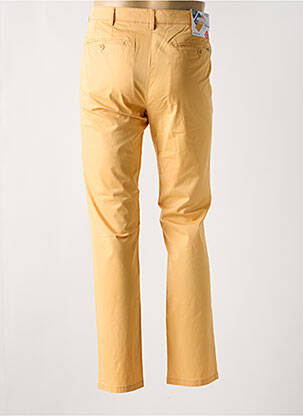 Pantalon chino fermeture zippée sous rabat avec crochet taille normale jaune MEYER homme